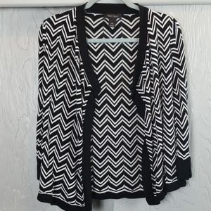 WHITE HOUSE BLACK MARKET black and white cardigan